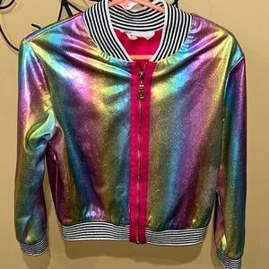 ✨ Baby Sara Rainbow Metallic Bomber Jacket - Size 4 ✨